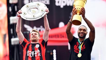 Bild: Marius Becker/dpa
Der Leverkusener Double-Sieg ist beim FC Bayern noch nicht vergessen. (Archivfoto)