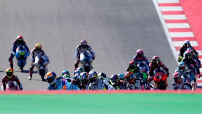 Bild: Jose Breton/AP/dpa
Der Sturz von Noah Dettwiler überschattete das Moto3-Rennen in Malaysia. (Archvibild)