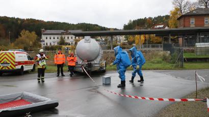 Bild: Kfv-Nürnberger Land/Sven Munker
In Neuhaus a. d. Pegnitz fand eine Gefahrgutübung statt.