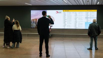 Bild: Emile Windal/Belga/dpa
Der Flugverkehr wurde eingestellt.