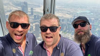 Bild: Florian Walter
Sebastian Bösl, Florian Feldmann und Florian Walter (von links) hatten in Dubai eine gute Zeit.