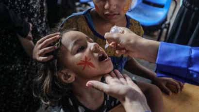 Bild: Abed Rahim Khatib/dpa
Die Impfrate ist durch den Konflikt drastisch gesunken (Archivbild)