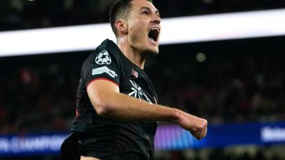 Bild: Ana Brigida/AP/dpa
Patrik Schick jubelt über seinen Siegtreffer.