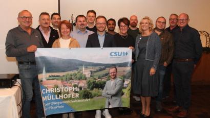 Bild: pi
Christoph Müllhofer ist der Bürgermeisterkandidat der CSU Pleystein.