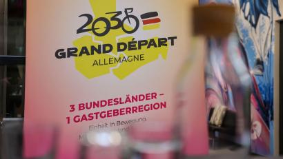 Bild: Jan Woitas/dpa
Der Verein „Grand Depart Allemagne“ will die Tour de France nach Deutschland holen. (Archivbild)