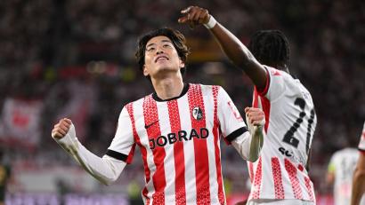 Bild: Harry Langer/dpa
Yuito Suzuki war nach einer Ecke für Freiburg erfolgreich.