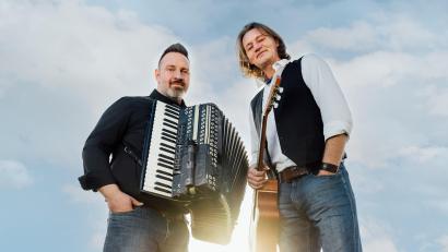 Bild: SB Events/exb
"Da Huawa und I": Christian Maier (rechts) und Sepp Haslinger.