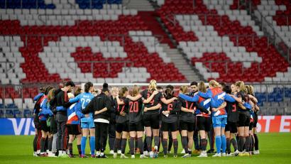 Bild: Peter Kneffel/dpa
Wie schon im März 2023 wollen die Bayern-Fußballerinnen wieder in der Allianz Arena gegen Arsenal jubeln. (Archivfoto)