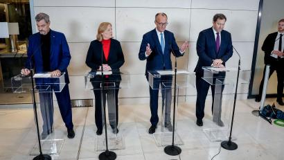 Bild: Kay Nietfeld/dpa
Kanzler Merz: „Ein starkes Deutschland braucht eine starke Wirtschaft.“