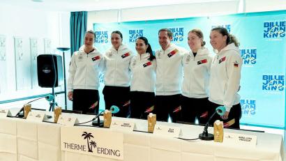 Bild: Manuel Schwarz/dpa
Ein ersatzgeschwächtes deutsches Tennis-Team kämpft gegen den Abstieg aus der Weltgruppe im Billie Jean King Cup.