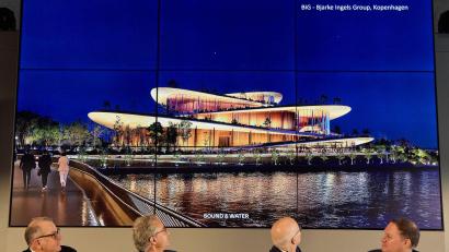 Bild: Georg Wendt/dpa
Das Büro Bjarke Ingels Group hat den Wettbewerb gewonnen.