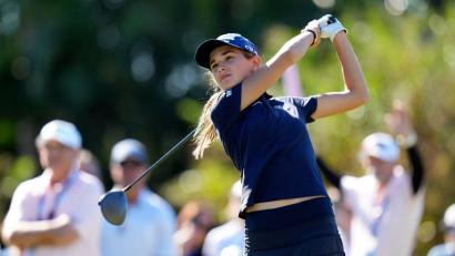 Bild: Chris O&#039;Meara/AP/dpa
Kai Trump kam bei ihrem Debüt auf der LPGA-Tour auf Platz 108.