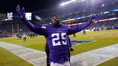 Bild: David Banks/AP/dpa
Laut Medien ist Kris Boyd (hier im Trikot der Minnesota Vikings) durch eine Schussverletzung schwer verletzt worden. (Archivfoto)