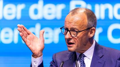 Bild: Philipp von Ditfurth/dpa
Redete dem Parteinachwuchs nicht gerade nach dem Mund: Bundeskanzler Friedrich Merz (CDU).