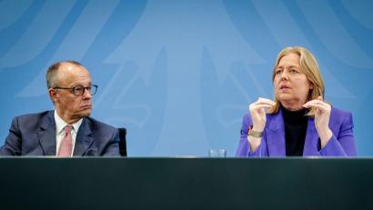 Bild: Kay Nietfeld/dpa
SPD-Arbeitsministerin Bärbel Bas ist das Niveau der Rente wichtig. (Archivfoto vom Koalitionsausschuss)