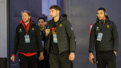 Bild: FIBA/DBB
Kay Bruhnke (Mitte) wurde in den Nationalkader für die WM-Oualifikation berufen.