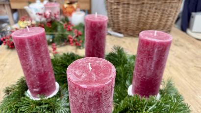 Bild: upl
Schön ist er geworden, der selbst gebundene Adventskranz.