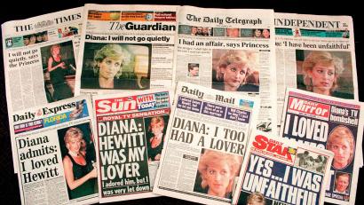 Bild: Martin Cleaver/AP/dpa
Das Interview beherrschte am Tag nach der Ausstrahlung die Titelseiten britischer Medien. (Archivbild)