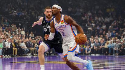 Bild: Tyler Tate/AP/dpa
Shai Gilgeous-Alexander war mit 31 Punkten der beste Werfer bei OKC.