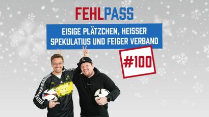 Bild: Marina Gube
Der Winter ist da und Weihnachten steht vor der Tür: Zur 100. Fehlpass-Folge gibt's deswegen Bescherung, schlechte Plätzchen und heißen Spekulatius.