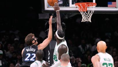 Bild: Charles Krupa/AP/dpa
NBA-Star Franz Wagner war gegen die Boston Celtics nicht in Topform.