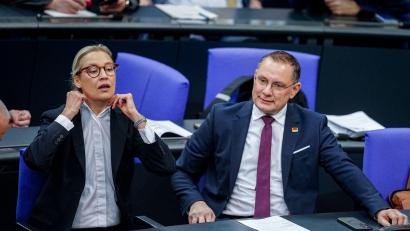 Bild: Kay Nietfeld/dpa
Die Gespräche von Alice Weidel, Co-Fraktionsvorsitzende und Co-Parteichefin der AfD, mit Unternehmern finden nach Angaben ihres Sprechers bislang meist im vertraulichen Rahmen statt.