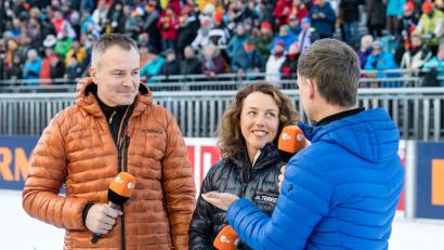 Bild: Matthias Balk/dpa
Laura Dahlmeier, die Ende Juli beim Bergsteigen tödlich verunglückte, war auch als ZDF-Expertin beliebt. (Archivfoto)