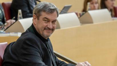 Bild: Peter Kneffel/dpa
Markus Söder nutzt die Landtagssitzung für eine Regierungserklärung. (Archivbild)