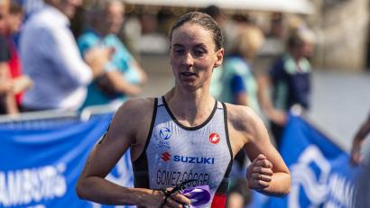 Bild: Jan Pappenfuß/dpa
Triathletin Marlene Gomez-Göggel hat ihre Karriere als Profisportlerin beendet.