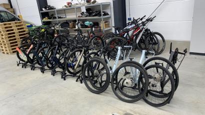 Bild: GPI Waidhaus / Holzer
Sichergestellte Fahrräder aus einem Diebstahl in Frankreich.