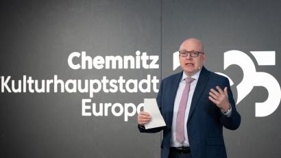 Bild: Sebastian Kahnert/dpa
Oberbürgermeister Sven Schulze (SPD): Kulturhauptprogramm hat Zielmarke von 2 Millionen Besuchern übertroffen.