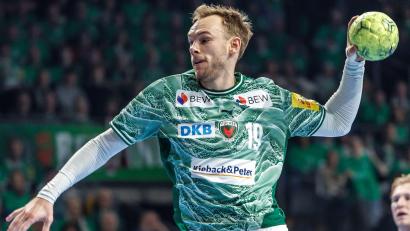 Bild: Andreas Gora/dpa
Auch Welthandballer Mathias Gidsel konnte die dritte Heimpleite nicht verhindern