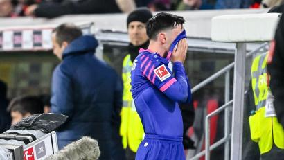 Bild: Harry Langer/dpa
Sah nach nicht einmal einer halben Stunde die Rote Karte: Paul Nebel