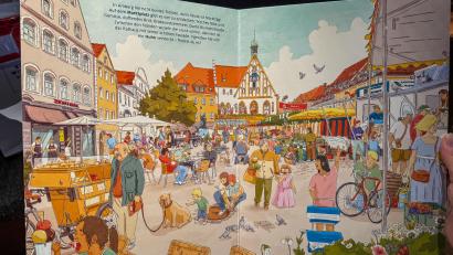 Bild: Wolfgang Steinbacher
Ganz schön was los am Marktplatz im Amberger Wimmelbuch.