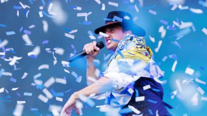 Archivbild: Florian Wieser/dpa
Timo Grabinger aka Tream sorgte bei einem Konzert in Frankfurt für eine Schrecksekunde.