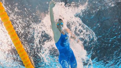 Bild: Lee Jin-man/AP/dpa
Die deutsche Schwimmerin Isabel Gose wurde über 400 Meter Freistil Europameisterin auf der Kurzbahn. (Archivbild)