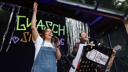 Archivbild: Kunz
Gwasch singen nicht nur selbst, sondern sorgen vor allem für Lust und Laune zum Mitsingen. Zugunsten der Hilfsaktion Lichtblicke treten Franzi Glaser und Jens Schmelzle am 20. März in Mantel auf.