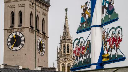 Bild: Peter Kneffel/dpa
Der Münchner Viktualienmarkt hat seinen Platz im Herzen der Altstadt. (Archivbild)