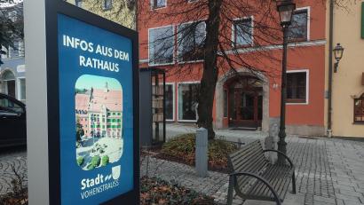 Bild: Stadt Vohenstrauß
Informationen aus dem Rathaus gibt es an der digitalen Stele in Vohenstrauß.