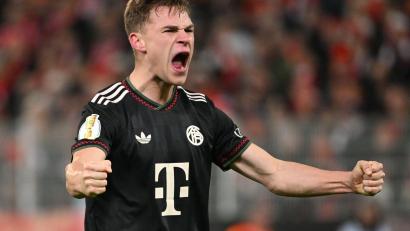 Bild: Soeren Stache/dpa
Kimmich und die Bayern bejubelten den gewonnenen Pokalfight.