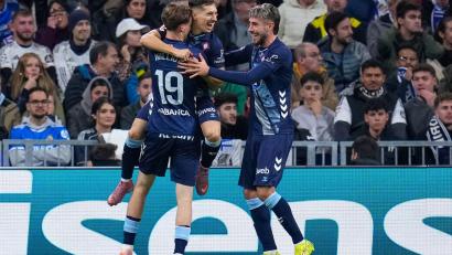 Bild: Manu Fernandez/AP/dpa
Celta Vigos Spieler hatten Grund zum Jubeln.