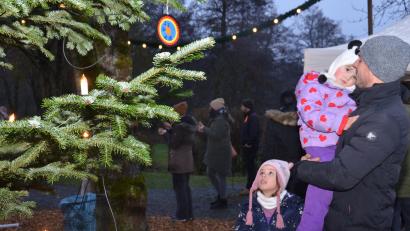 Bild: dob
Die kleinsten Besucher waren regelrecht entzückt von den Lichtern am Christbaum.