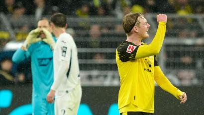 Bild: Bernd Thissen/dpa
Körperlich diesmal in guter Verfassung: Borussia Dortmund und Julian Brandt.