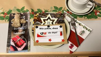 Bild: Christian Glaßer
So nett wird alles hergerichtet, wenn beim CVJM an Heiligabend gefeiert wird.