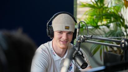 Bild: Marco Meier
Luis Marusch von den Blue Devils Weiden war in der neuen Folge des Podcasts "Powerplay" zu Gast.