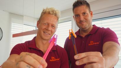 Bild: jut
Dominik Greiler (links) und Christoph Micko entwickeln einen Rasierer für die Haare zwischen den Pobacken.