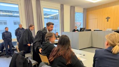 Bild: Gabi Schönberger
Der Angeklagte im Champagner-Prozess.