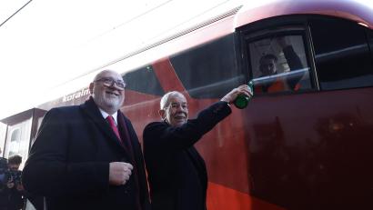 Bild: Erwin Scheriau/APA/dpa
Die Koralmbahn liegt auf einer Verkehrsachse zwischen Ostsee und Adria.