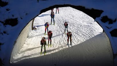 Bild: Matthias Schrader/AP/dpa
In Hochfilzen fand das zweite Staffelrennen des Olympia-Winters statt.