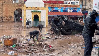 Bild: Abderrazak Gouach/AP/dpa
Die Regenfälle führten in der Provinz Safi zu schweren Überschwemmungen.